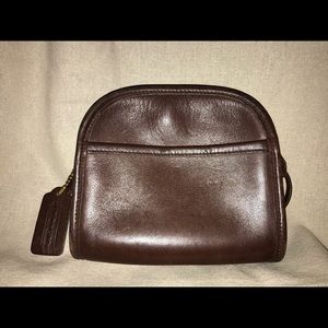 Coach all leather mini bag